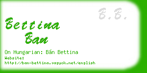 bettina ban business card